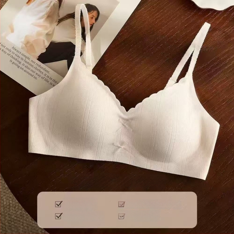 Õmblusteta rinnahoidja väikese rinnaga, hingav, 3/4 kaussi, õhukesed vormitud tassid, selja kinnitusega kahekordse sulgemisega