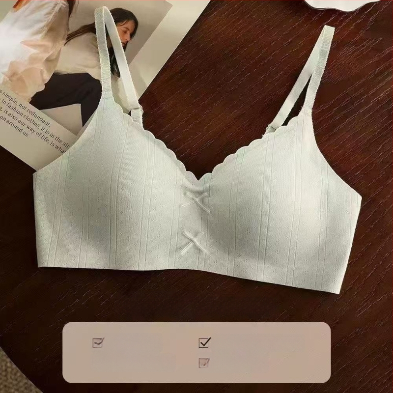 Õmblusteta rinnahoidja väikese rinnaga, hingav, 3/4 kaussi, õhukesed vormitud tassid, selja kinnitusega kahekordse sulgemisega