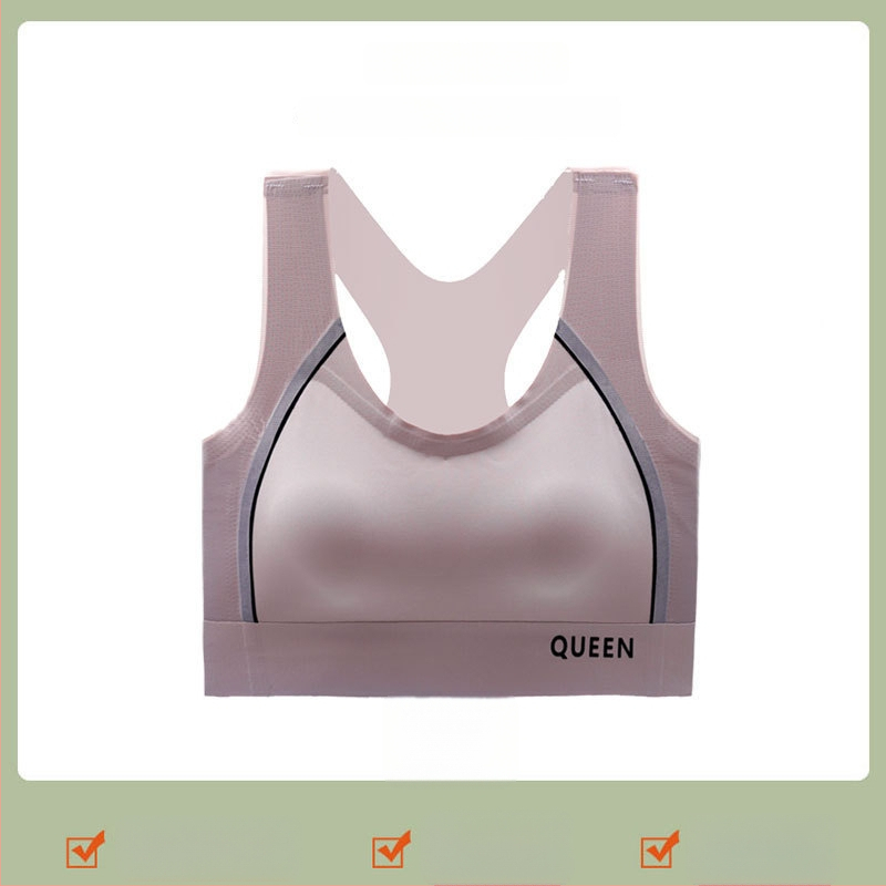 Juhtmevaba sportlik rinnahoidja täis kupu, õmblusteta, hingav, selja kujundav, õhukesed vormitud kausid