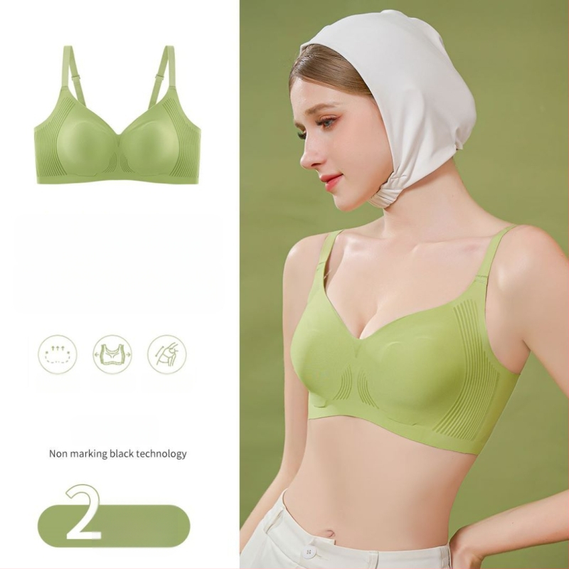 Sutien fără cusături pentru bust mare — fără sârmă, susținere, anti-cădere, cupe turnate ultra-subțiri, bretele reglabile