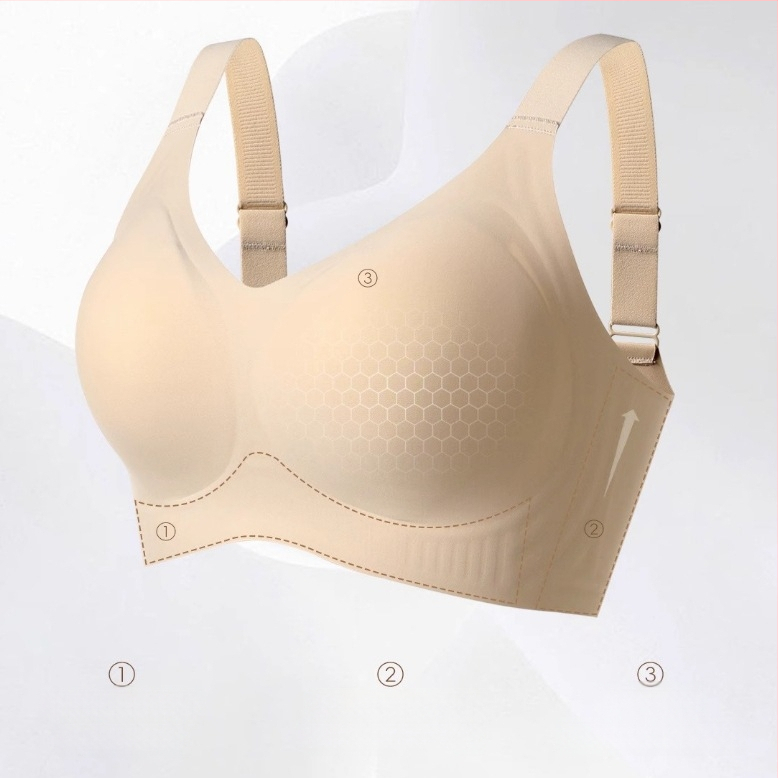 Sileda push-up rinnahoidja suve mudel, nähtamatu all, õhukesed mold cups, fikseeritud topeltõlad, tagant neli konksuregistrit, nailon koos spandex voodriga 30–50%