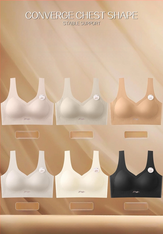 Sutiens ar 3/4 kupu, plānas veidotas kāji no sūnas, neilona audums, fiksētas dubultās siksnas, elpojošs, bezšuvju atbalsts