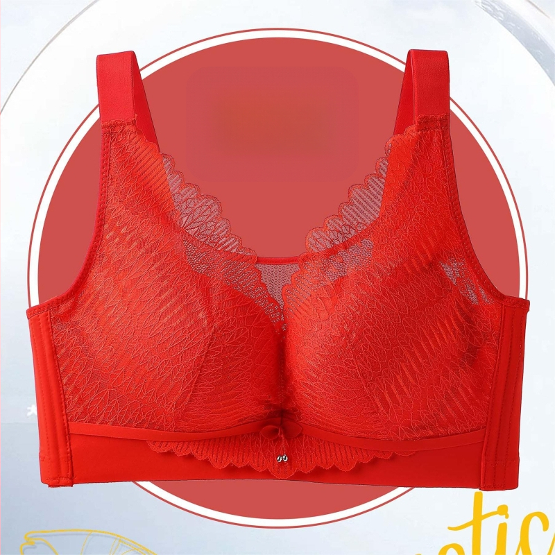 Sutien wireless cupe 3/4, cupe turnate ultra-subțiri, material poliester, bretele fixe duble, închidere spate cu patru rânduri