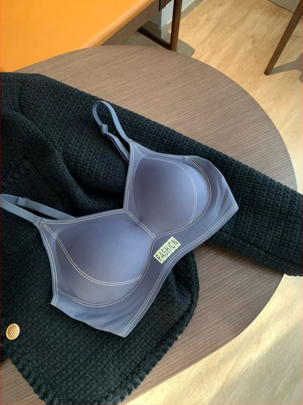 Yanrou Sutien din nailon fără cusături pentru susținere, cu cupă subțire modelată și suport lateral