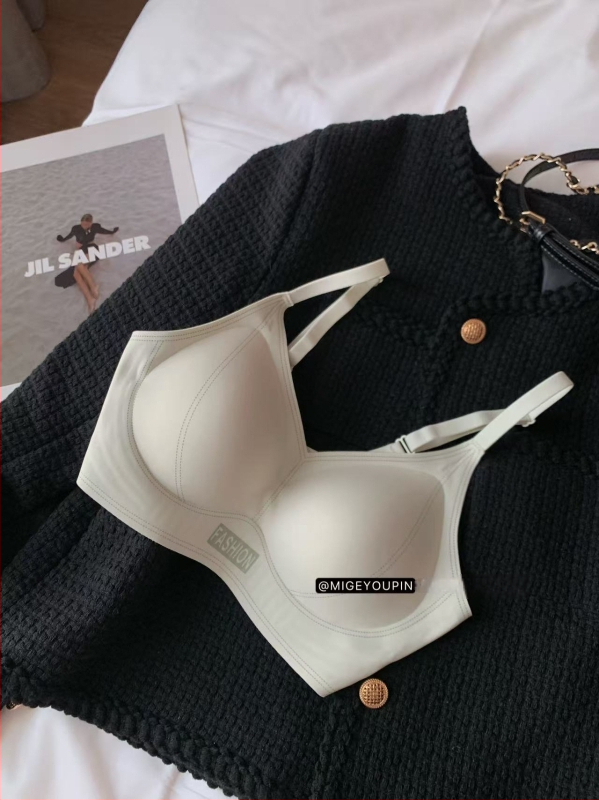 Yanrou Sutien din nailon fără cusături pentru susținere, cu cupă subțire modelată și suport lateral