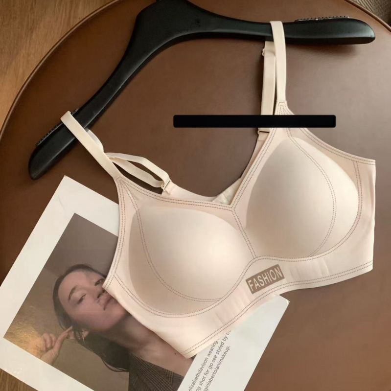 Yanrou Sutien din nailon fără cusături pentru susținere, cu cupă subțire modelată și suport lateral