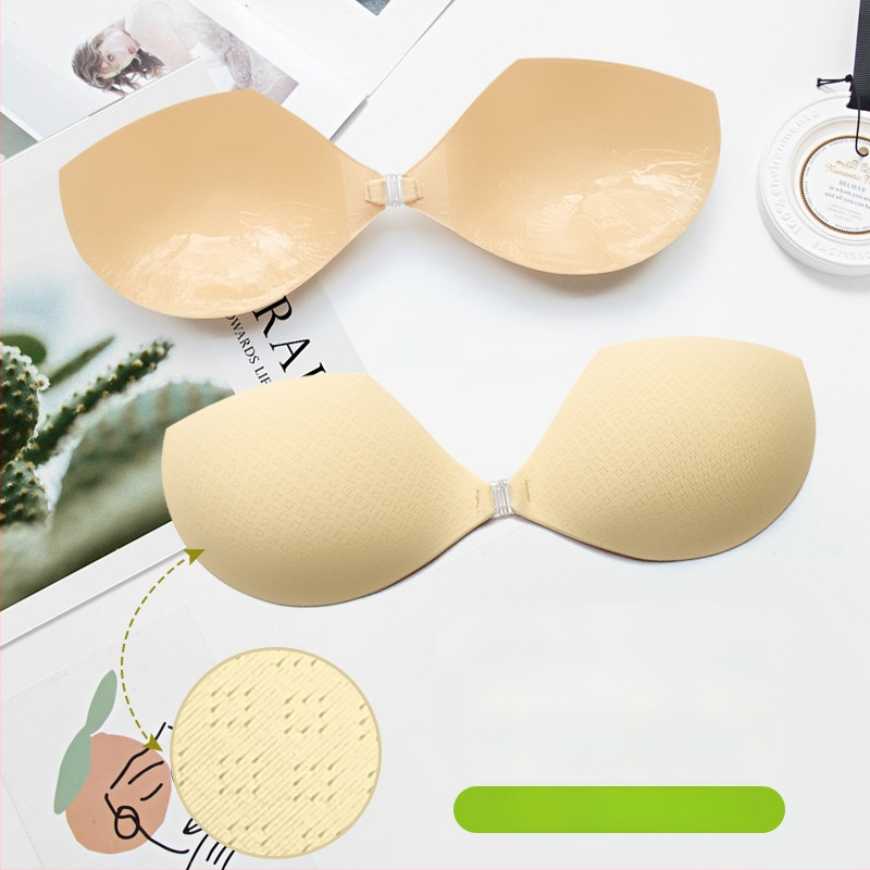 Silicone krūšu plāksteris pacēlumam, plāns un elpojošs, rombu formas spraugas, neuzkrītošs krūštura spilventiņš kāzu tērpam