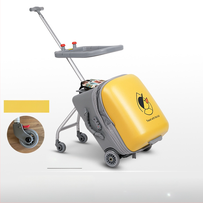 QBOX dječji prtljag za sjedenje na putovanju – otvaranje na zip, TSA kombinacijski lokot, PC materijal, univerzalni kotačići, 4,5 kg