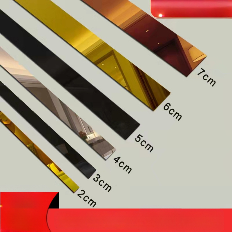 Akrüülpeegel seina kleebis – geomeetriline dekoratiivne kleebis, mitmeosaline komplekt (5+ tk), kaasaegne minimalistlik stiil