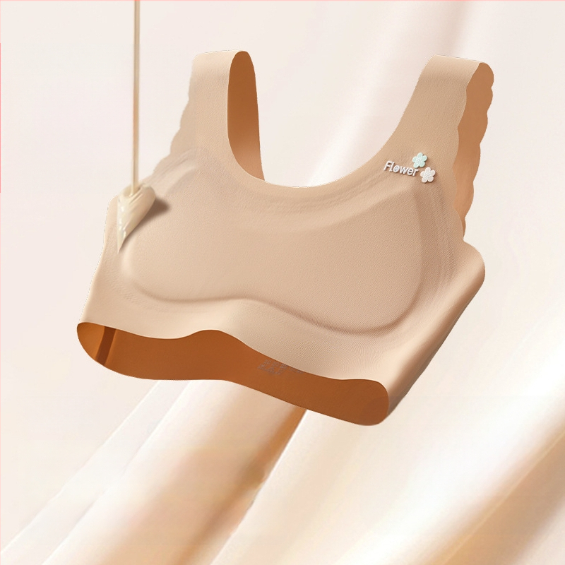 Ice Silk varrás nélküli gyermekeknek sportmelltartó, teljes kosár, zár nélkül, lélegző, Stage 1, 9–13 évesek