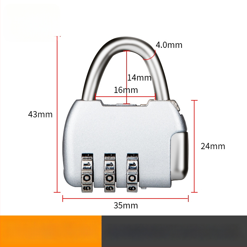 Karikatūras paroles mehāniska aizslēga skapis un bagāžai – cinka sakausējums, slēdzenes stieņa biezums 3.7 mm, stieņa attālums 11 mm, modelis yx-kkmms, mūsdienīgs minimālisma stils