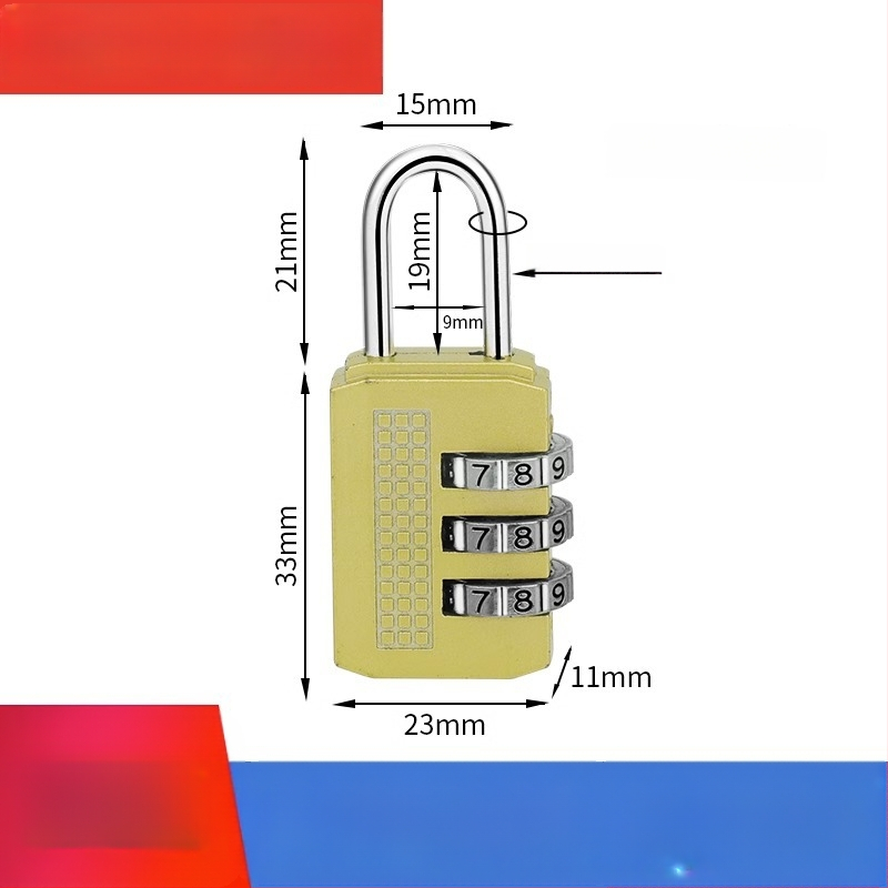 Karikatūras paroles mehāniska aizslēga skapis un bagāžai – cinka sakausējums, slēdzenes stieņa biezums 3.7 mm, stieņa attālums 11 mm, modelis yx-kkmms, mūsdienīgs minimālisma stils