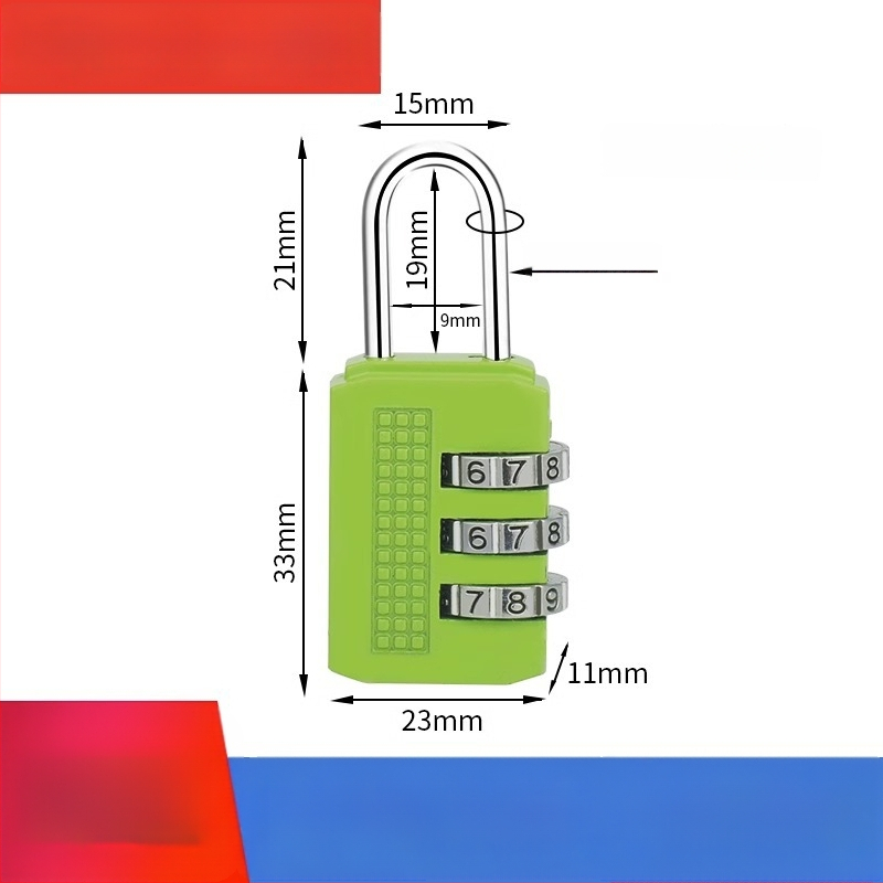 Karikatūras paroles mehāniska aizslēga skapis un bagāžai – cinka sakausējums, slēdzenes stieņa biezums 3.7 mm, stieņa attālums 11 mm, modelis yx-kkmms, mūsdienīgs minimālisma stils