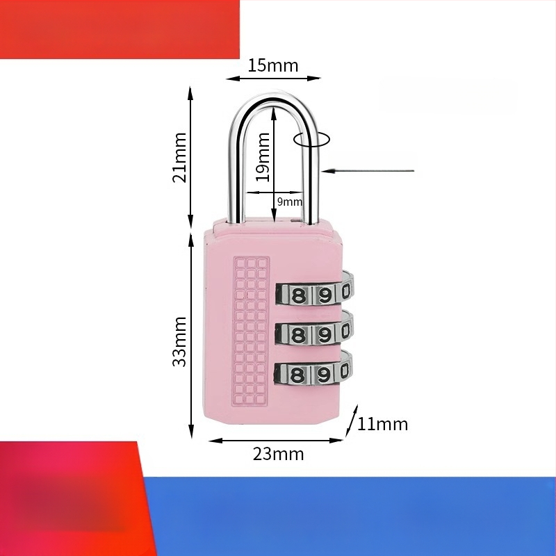 Karikatūras paroles mehāniska aizslēga skapis un bagāžai – cinka sakausējums, slēdzenes stieņa biezums 3.7 mm, stieņa attālums 11 mm, modelis yx-kkmms, mūsdienīgs minimālisma stils