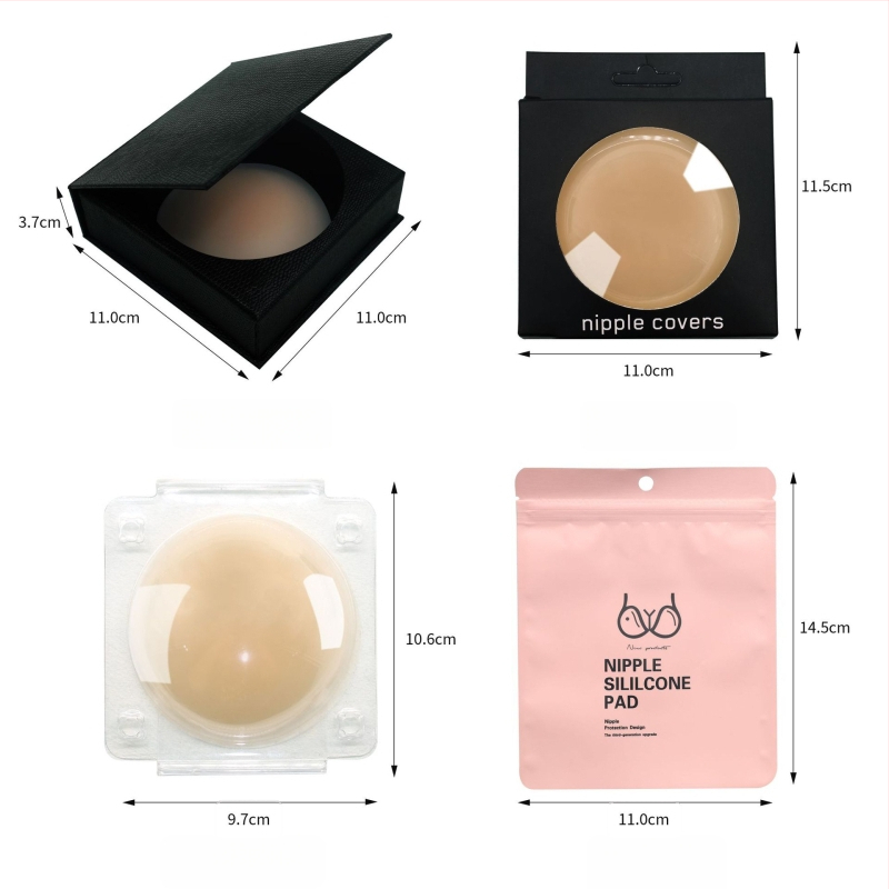 Patch de sân siliconic, autoadeziv, invizibil și fără urme, subțire, formă rotundă a mamelonului, luciu lucios