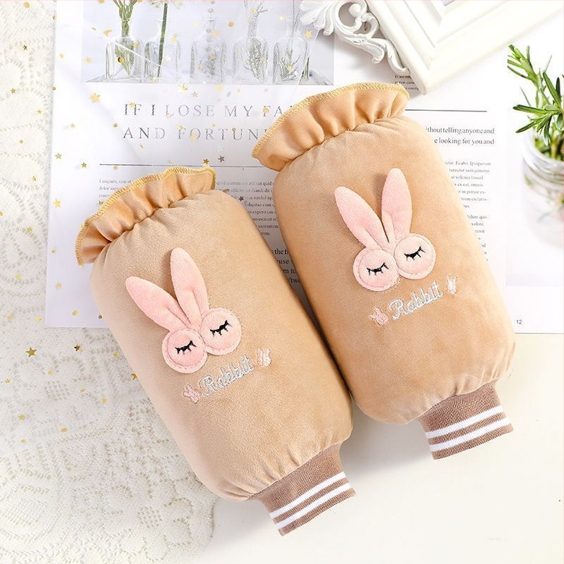 Bērnu zamatainas piedurkņu aizsargi ar zaķa rakstu, pret netīrumiem, multfilmas stilā