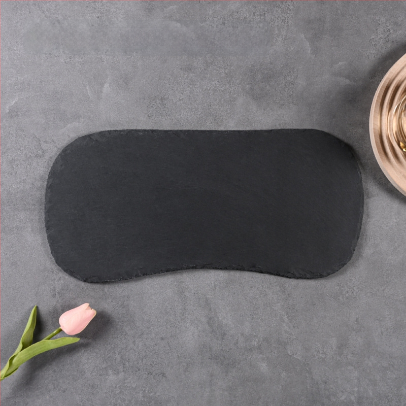 Looduslik šlatsi akmeenplaat, ebakorrapärase kujuga, mikrolainetega sobiv, hotellitoid