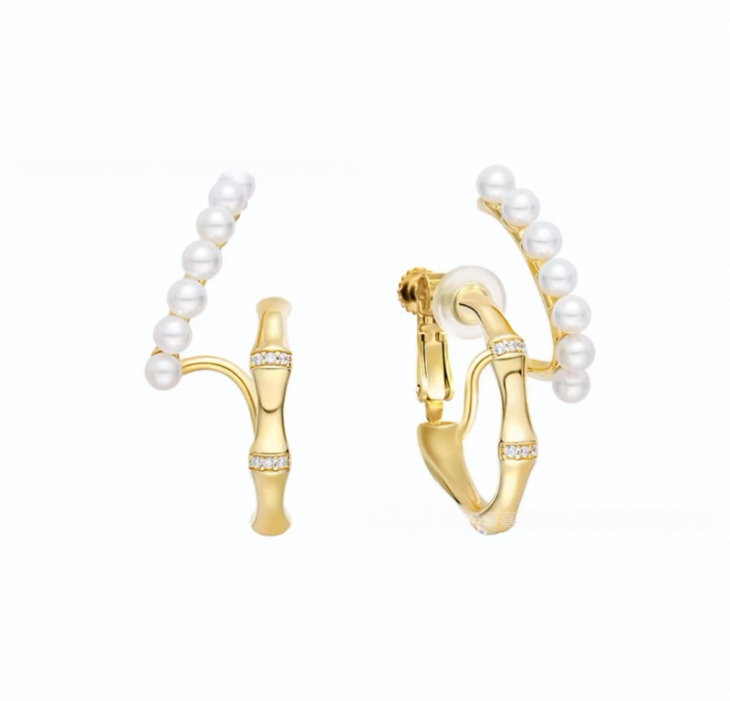 Auskari no vara, sirds formas, elektroplatēti, gaisīgs luksusa stils