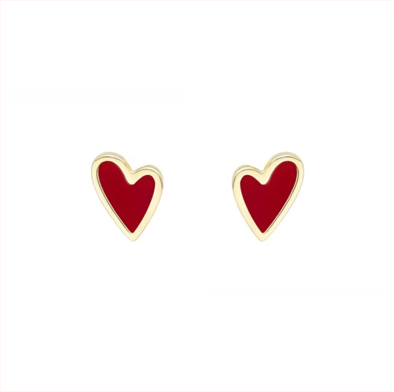 Auskari no vara, sirds formas, elektroplatēti, gaisīgs luksusa stils