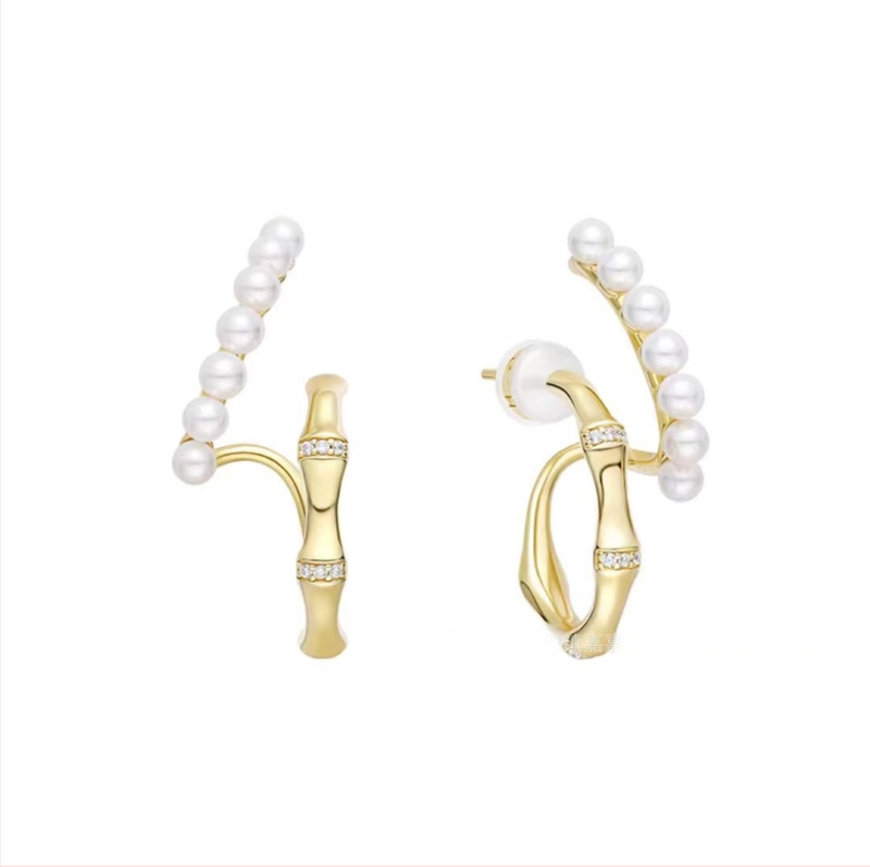 Auskari no vara, sirds formas, elektroplatēti, gaisīgs luksusa stils