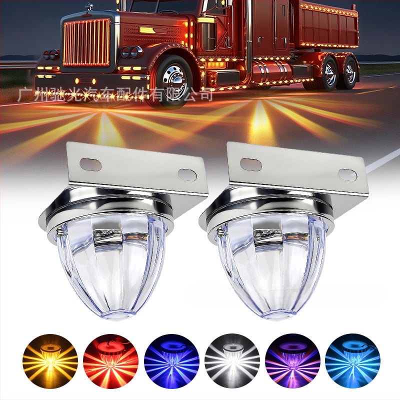 Automobilio LED šoninės šviesos – Watermelon lamp with stand, 3W, 12-30V, 0.2A, tvirtinimas prie šasijos varžtais