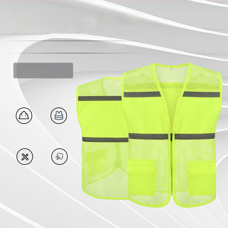 Šviesą atspindinti saugos liemenė savanoriams, plonas kirpimas, dryžuotas raštas, 100% poliesteris, nuimamas gobtuvnas