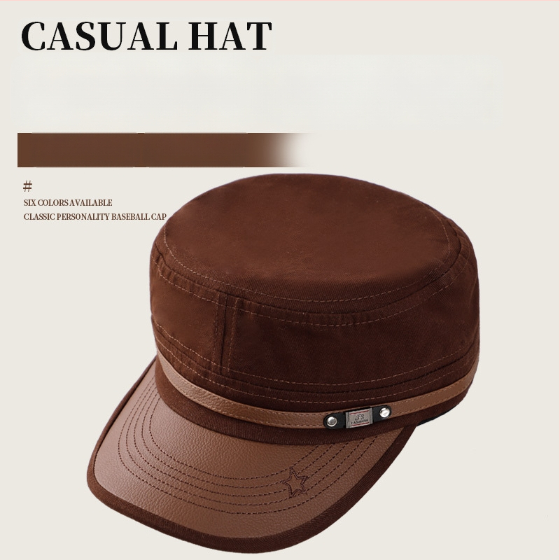 Plakana cepure, universāla, kokvilnas twill audums ar izšuvumu un platām malām