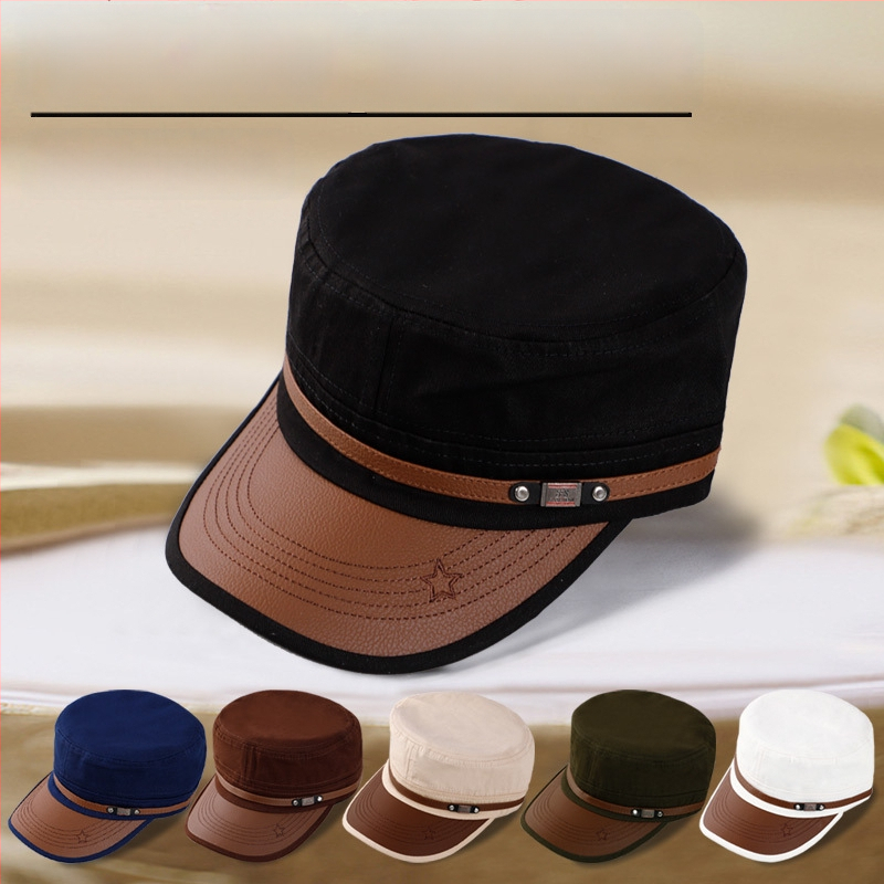 Plakana cepure, universāla, kokvilnas twill audums ar izšuvumu un platām malām