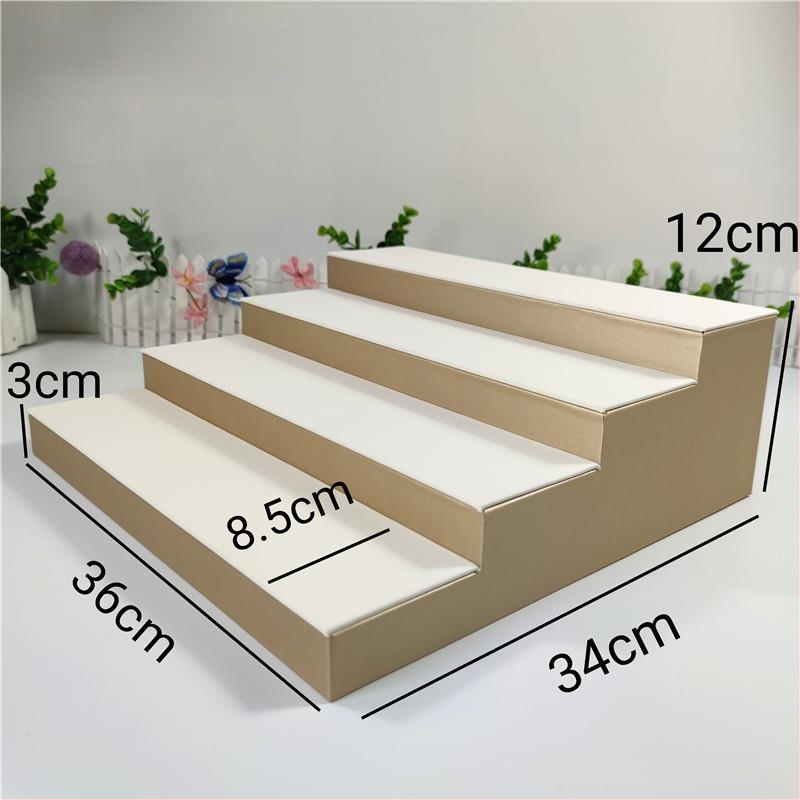 Penkių sluoksnių trapecijos dizaino išskleidžiamas laikiklis apyrankėms ir akinėms, metalinė konstrukcija, 2024 m. pavasaris