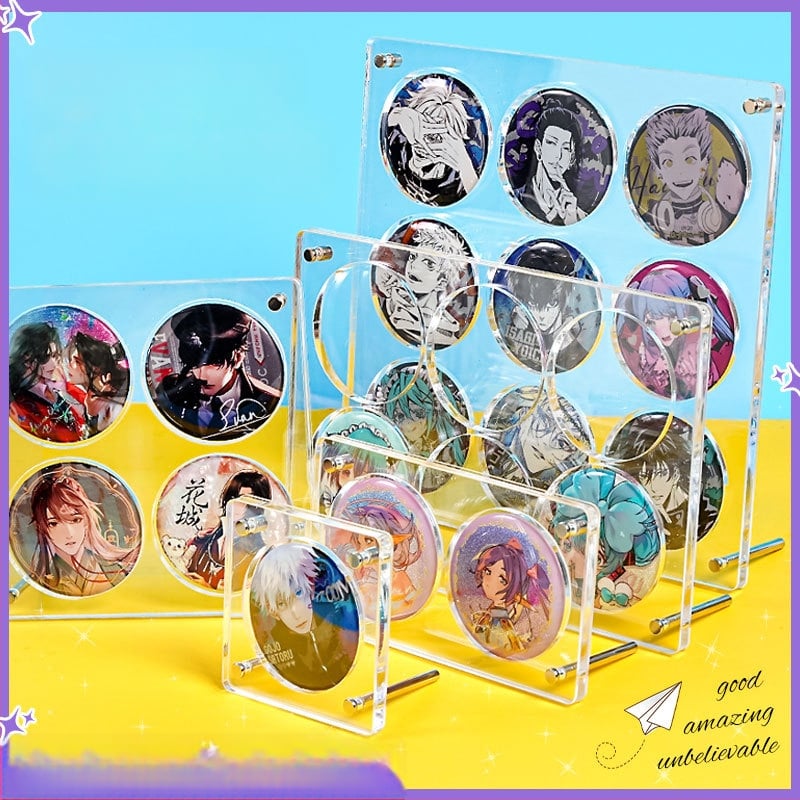 Akrilo ženkliukų ekspozicijos stendas su 9 skyriais, trijų sluoksnių stalinis ekranas, skaidrus 3D dizainas