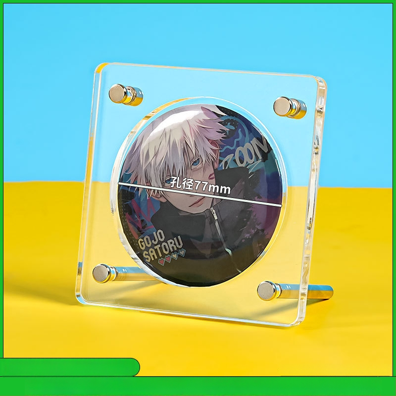 Akrilo ženkliukų ekspozicijos stendas su 9 skyriais, trijų sluoksnių stalinis ekranas, skaidrus 3D dizainas