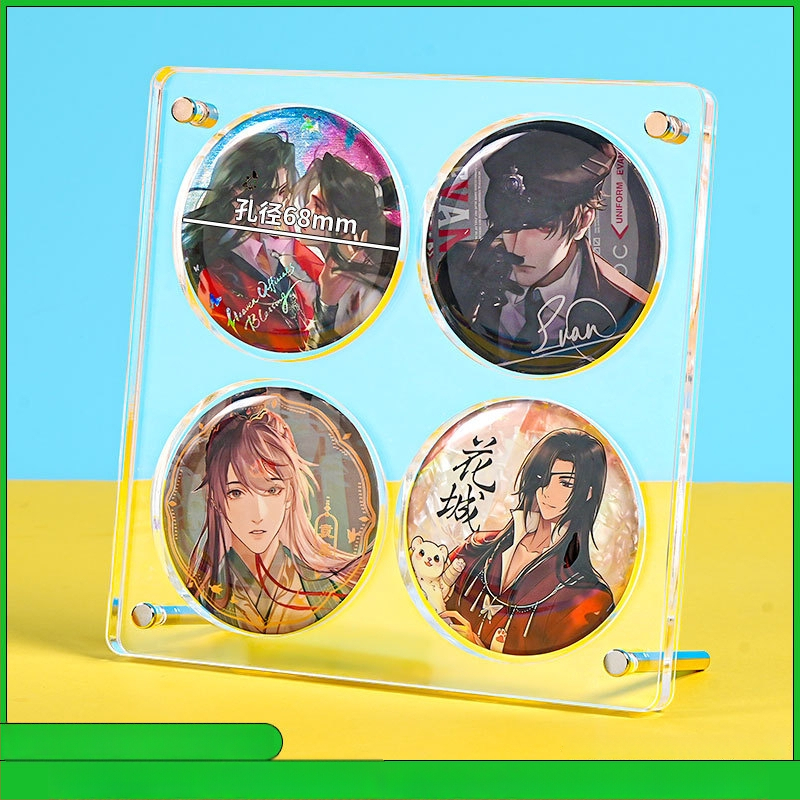 Akrilo ženkliukų ekspozicijos stendas su 9 skyriais, trijų sluoksnių stalinis ekranas, skaidrus 3D dizainas