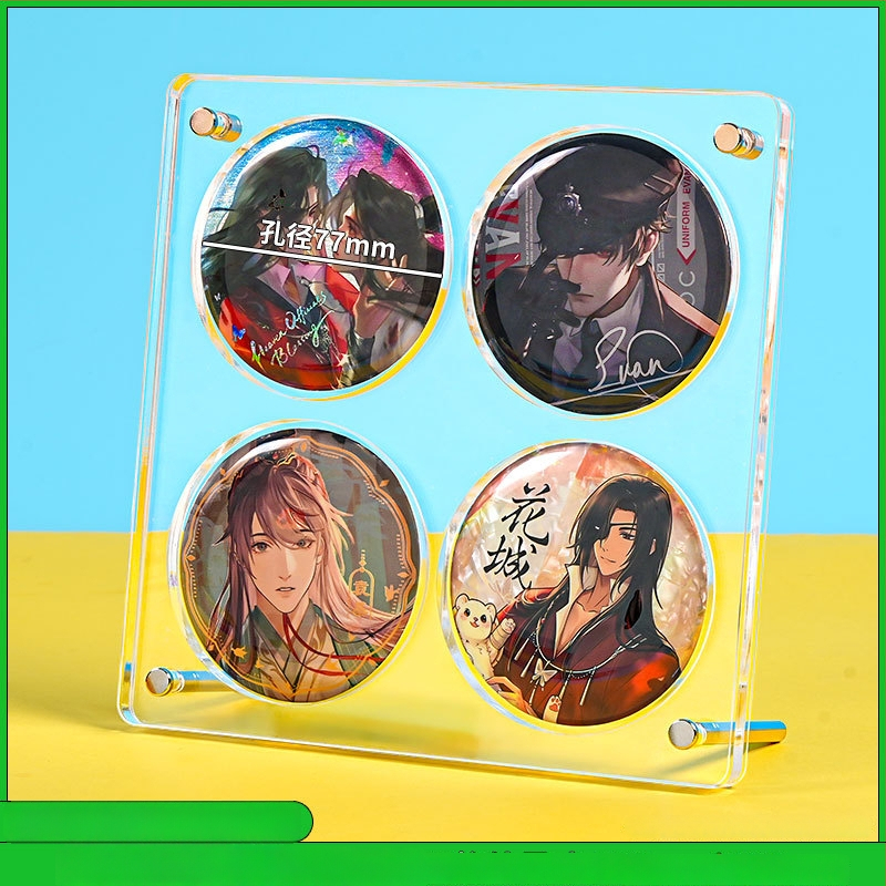 Akrilo ženkliukų ekspozicijos stendas su 9 skyriais, trijų sluoksnių stalinis ekranas, skaidrus 3D dizainas