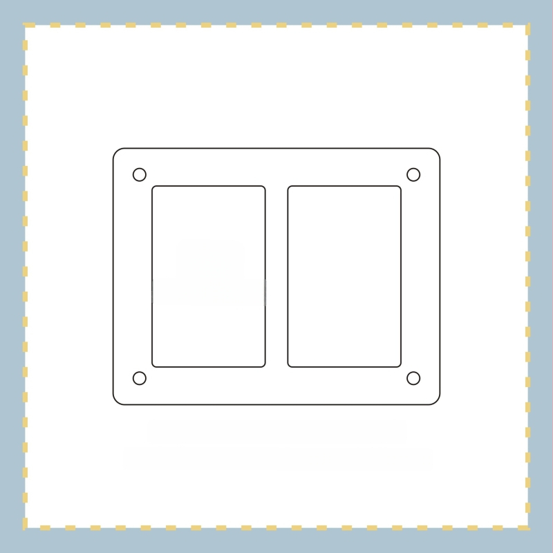 Akrilo ženkliukų ekspozicijos stendas su 9 skyriais, trijų sluoksnių stalinis ekranas, skaidrus 3D dizainas