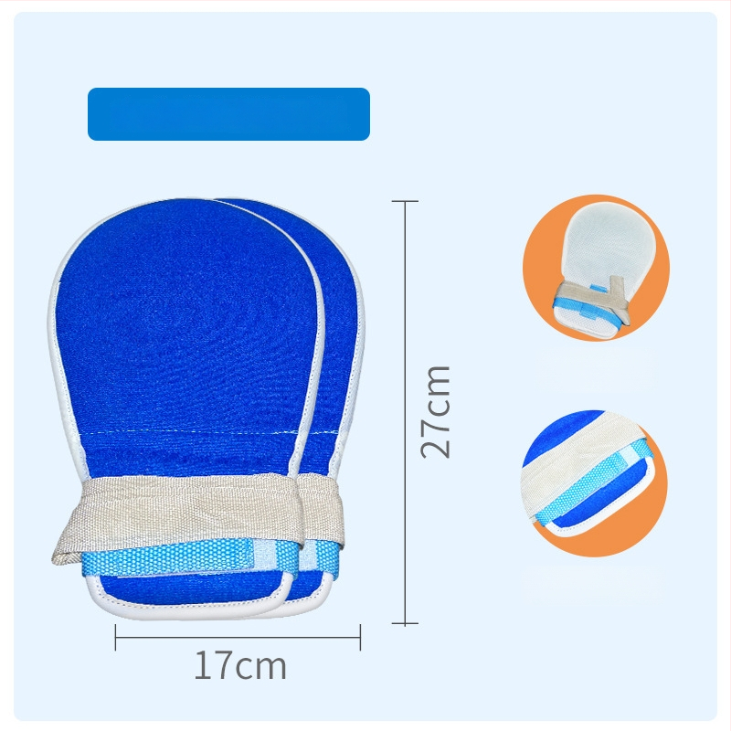 Vyresniųjų priežiūros ribojimo rinkinys: alkūnės ribojančios pirštinės ir fiksuojantis diržas, medžiaga – alyvos juostelė, be įkaitinimo