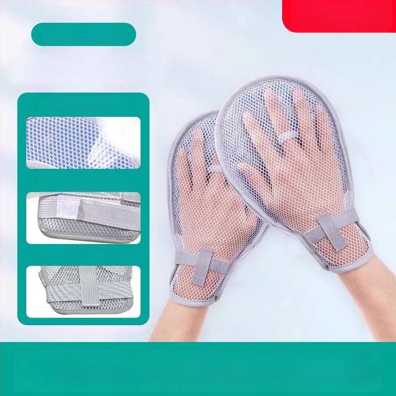 Vyresniųjų priežiūros ribojimo rinkinys: alkūnės ribojančios pirštinės ir fiksuojantis diržas, medžiaga – alyvos juostelė, be įkaitinimo