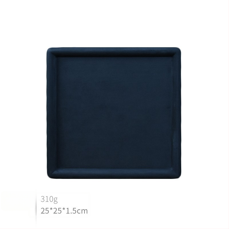 Raft de afișaj pentru bijuterii din velur de oaie, design tip plăci, un singur nivel – Zhongmeida