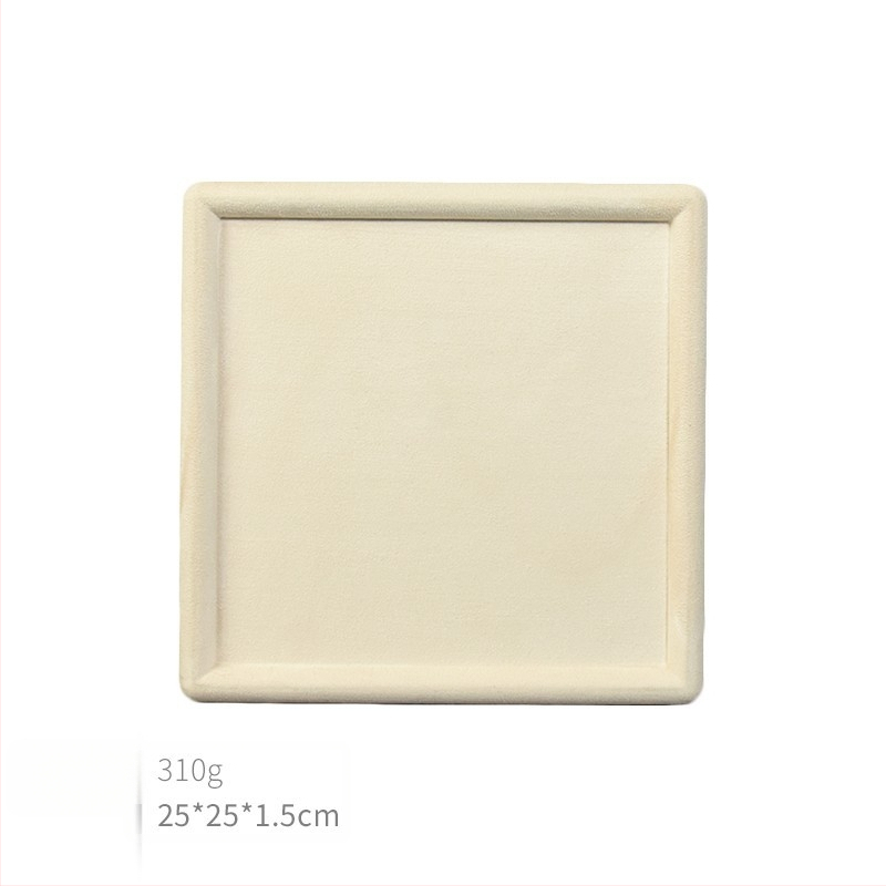 Raft de afișaj pentru bijuterii din velur de oaie, design tip plăci, un singur nivel – Zhongmeida