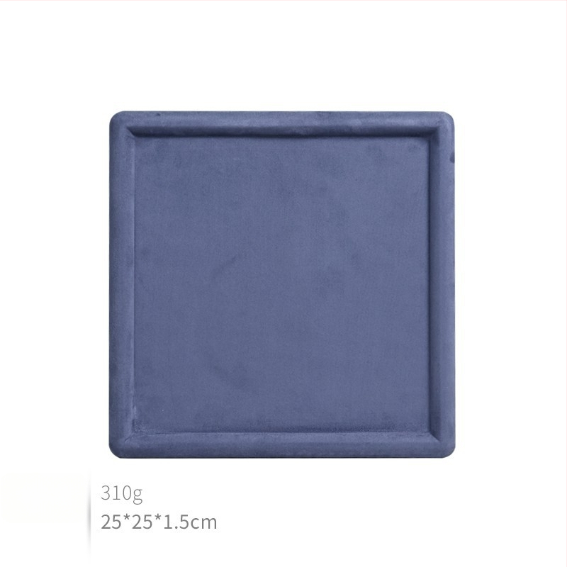 Raft de afișaj pentru bijuterii din velur de oaie, design tip plăci, un singur nivel – Zhongmeida