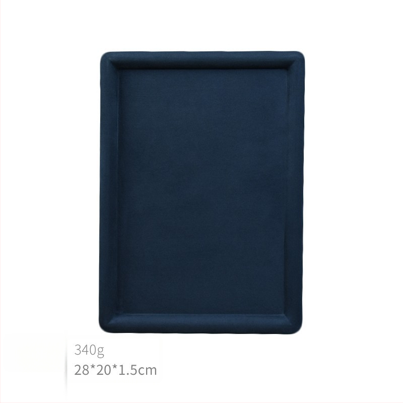 Raft de afișaj pentru bijuterii din velur de oaie, design tip plăci, un singur nivel – Zhongmeida