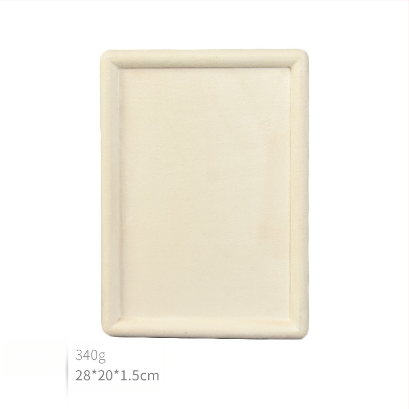 Raft de afișaj pentru bijuterii din velur de oaie, design tip plăci, un singur nivel – Zhongmeida