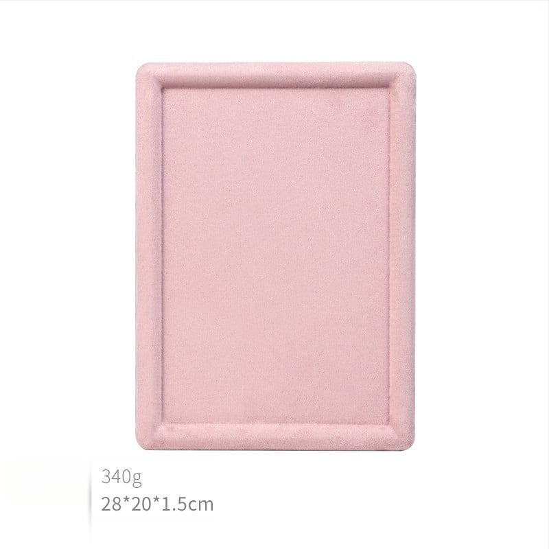 Raft de afișaj pentru bijuterii din velur de oaie, design tip plăci, un singur nivel – Zhongmeida