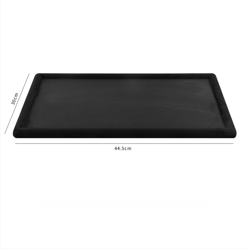 Raft de afișaj pentru bijuterii din velur de oaie, design tip plăci, un singur nivel – Zhongmeida