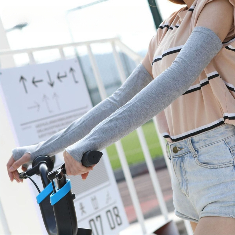 Saules aizsardzības rokaspārni, garas, piemērotas velobraukšanai, modalā kokvilna