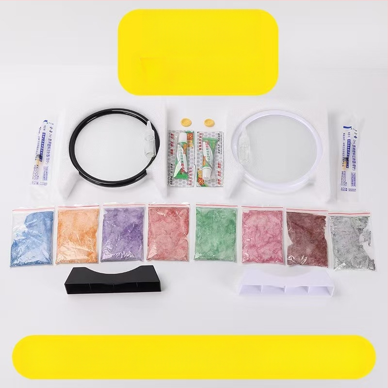 Naktinė lempa su smėlio paveikslu — DIY komplektas iš stiklo, pusiau rankinis gamybos procesas, poliruotas paviršius, abstraktus modernus dekoras svetainei