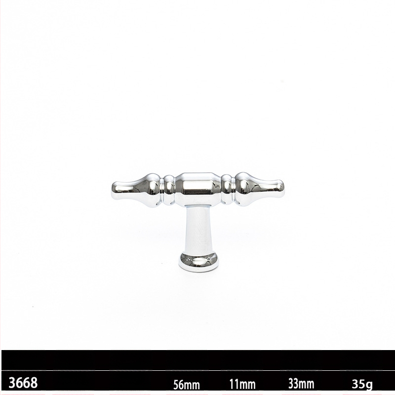 Skapja un garderobes durvju rokturis, modelis 3666, cinka sakausējums, elektroplatinga pārklājums, itāļu minimālisma stils, vienas atvēruma montāža