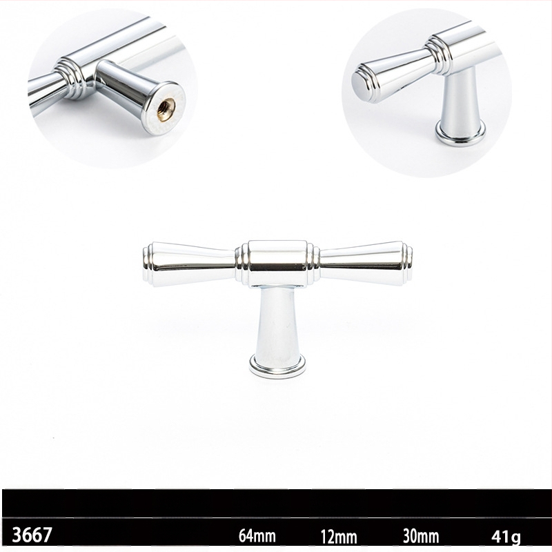 Skapja un garderobes durvju rokturis, modelis 3666, cinka sakausējums, elektroplatinga pārklājums, itāļu minimālisma stils, vienas atvēruma montāža