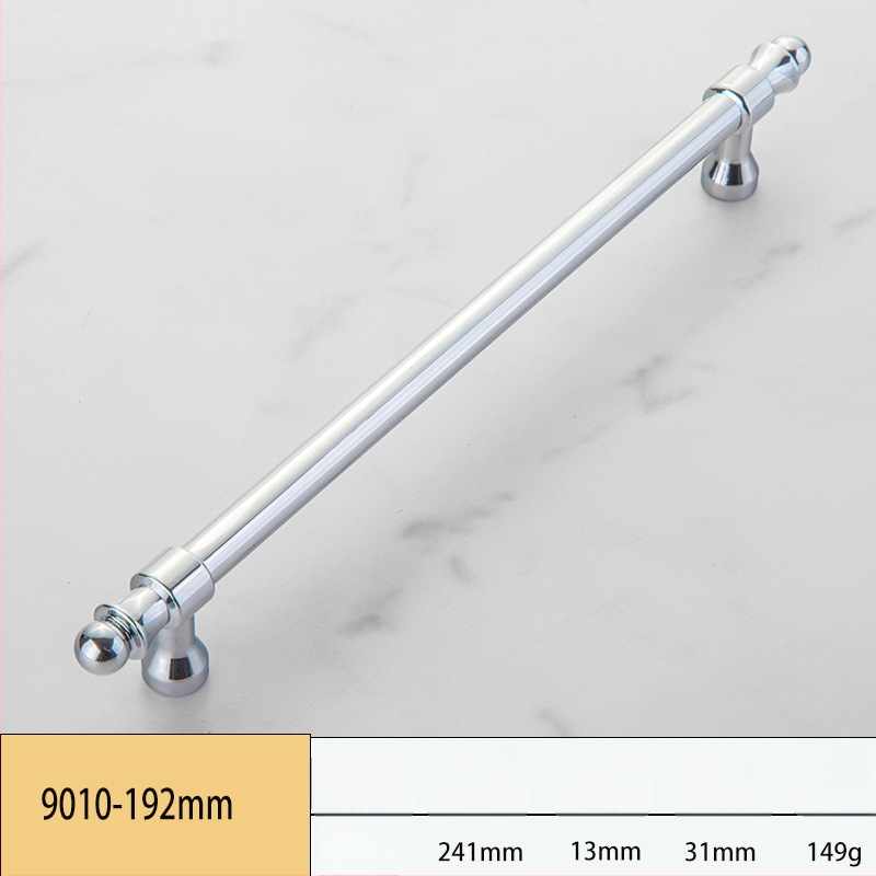 Skapja un garderobes durvju rokturis, modelis 3666, cinka sakausējums, elektroplatinga pārklājums, itāļu minimālisma stils, vienas atvēruma montāža