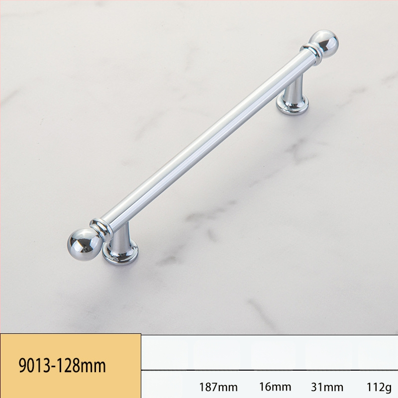 Skapja un garderobes durvju rokturis, modelis 3666, cinka sakausējums, elektroplatinga pārklājums, itāļu minimālisma stils, vienas atvēruma montāža