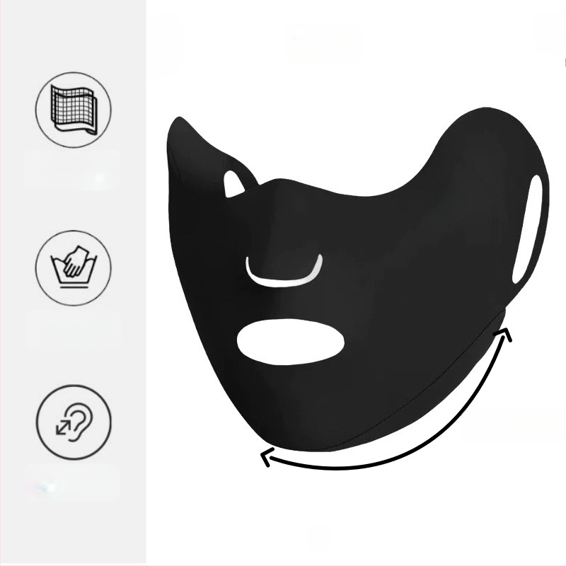 Ice Silk saules aizsardzības maska ar ausu siksnām, universāla, vienkrāsains raksts